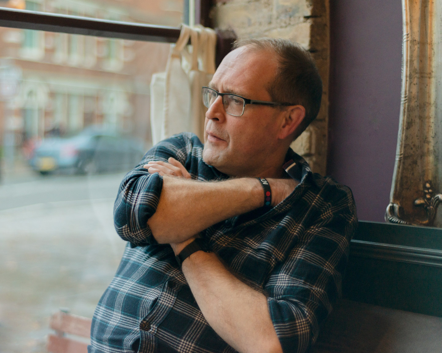 Man in a cafe