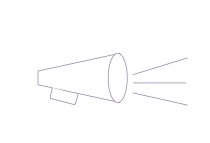 Megaphone shouts the updates on your corporate page