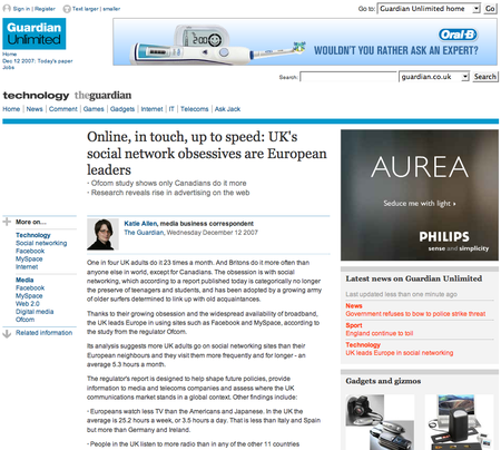 Guardian Online 1 - B2B Web Marketing Usability Case Study