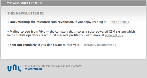 VNL Newsletter footer