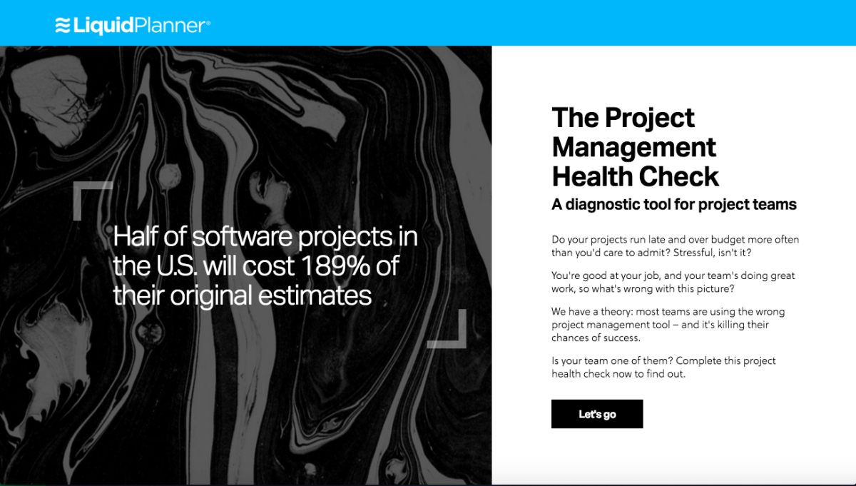 LiquidPlanner online quiz tool