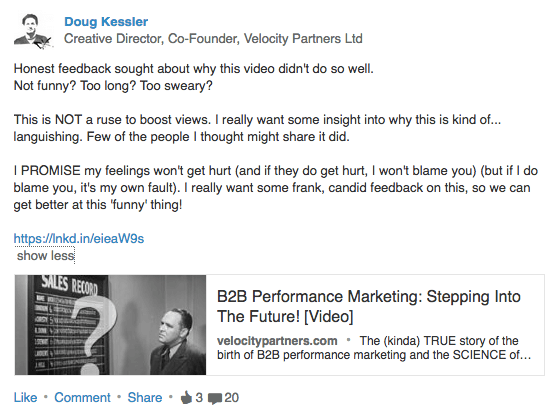 Content fail - ask your audience
